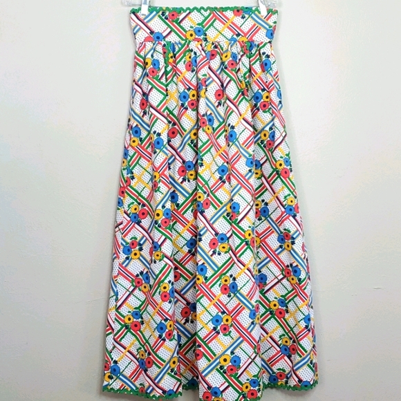 Vintage Dresses & Skirts - 70s Handmade Vintage Floral Full Maxi Skirt